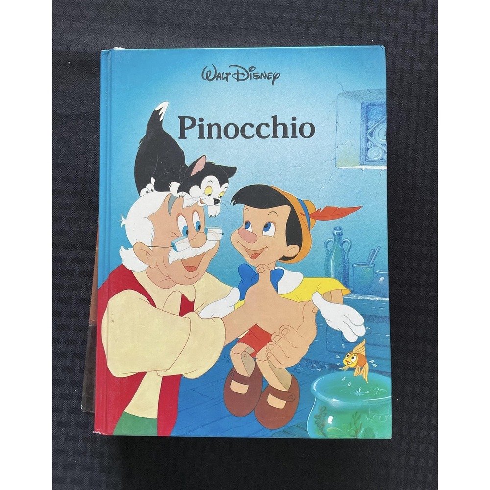 Vintage Walt Disney Pinocchio Hardcover Book‎ Classic Illustrated 1980s Disney